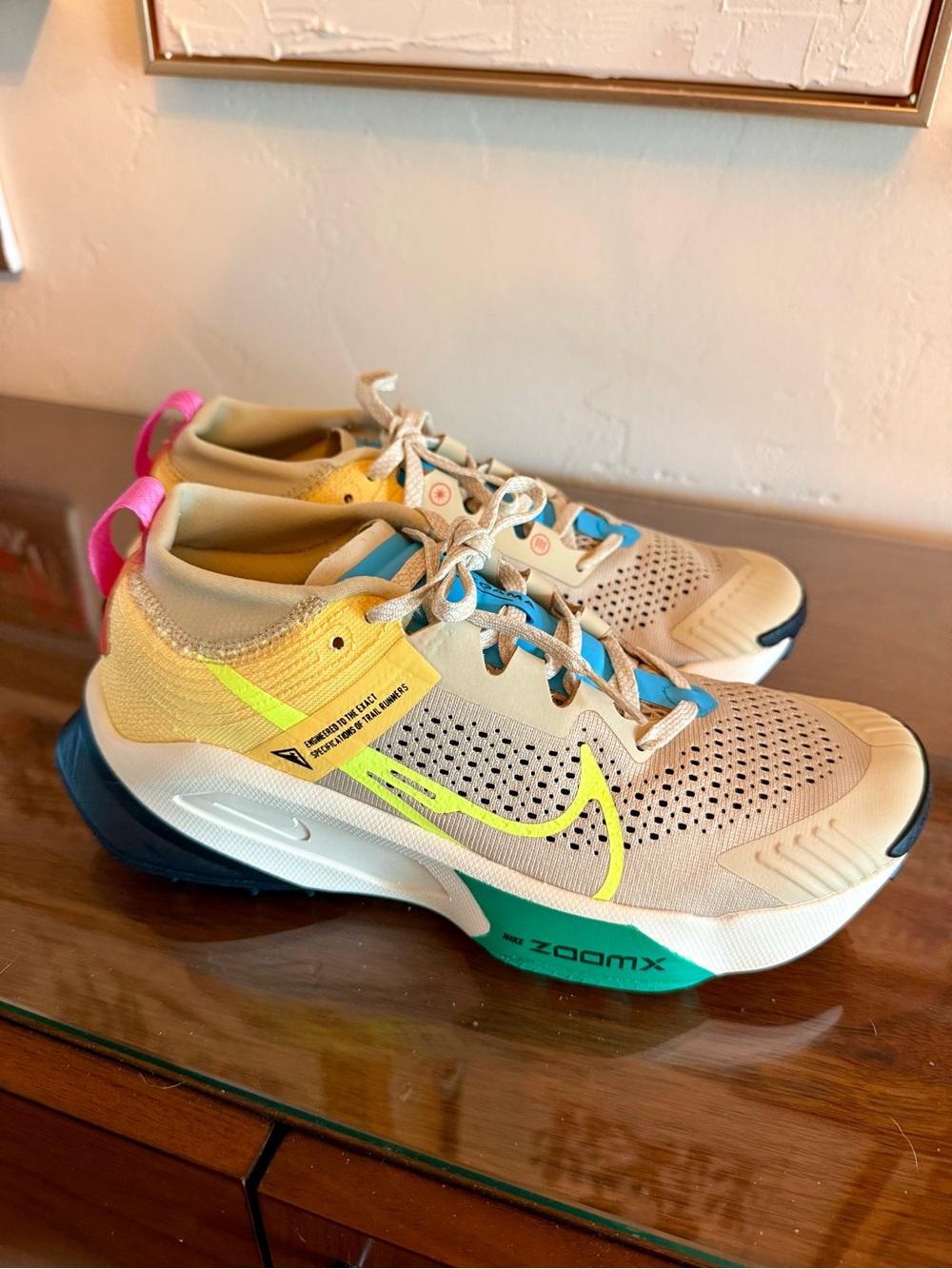 NIKE ZoomX Zegama Trail-Running Shoes DH0625-700 women Gold x Citron